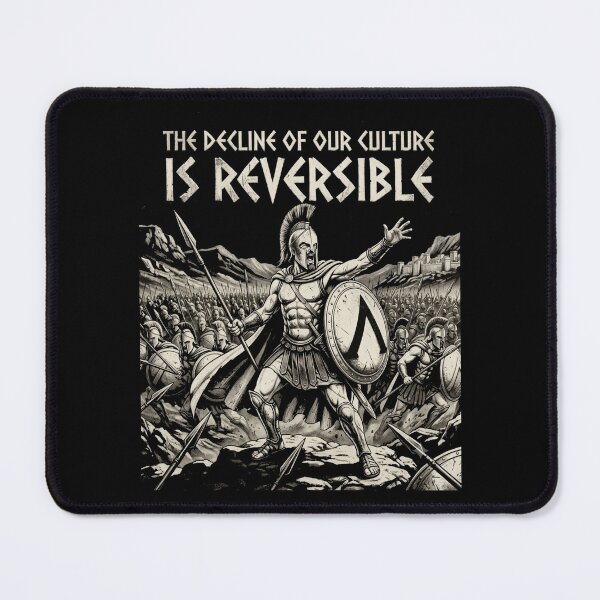 Item preview, Decline of Culture Is Reversible Spartan Warrior designed and sold by Flirt-Teez.