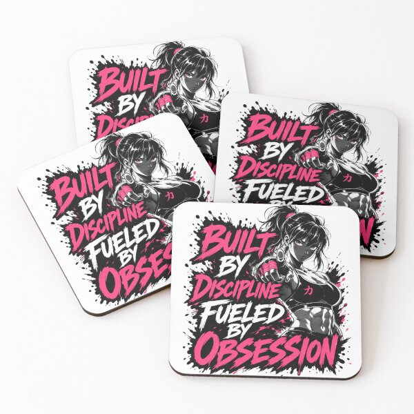 Item preview, Built by Discipline Fueled by Obsession Anime Gym Girl Fitness T-Shirt designed and sold by Digistore1221.