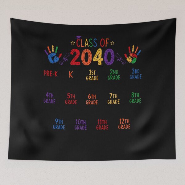 Item preview, Class Of 2040 Grow With Me Handprint Pre-K 12Th Grade designed and sold by JamesCrArt.
