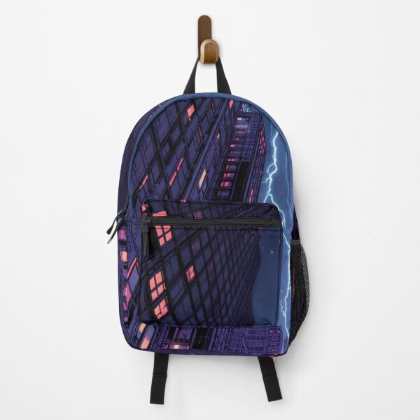 Item preview, Neon Storm: Lightning Over the Midnight City designed and sold by Vexiora.
