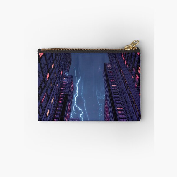 Item preview, Neon Storm: Lightning Over the Midnight City designed and sold by Vexiora.