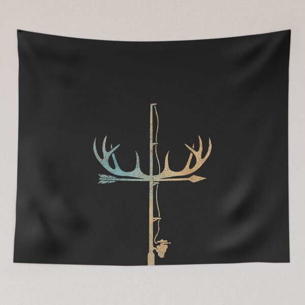 Item preview, Antler Fishing Rod Cross God Family Hunting Fishing designed and sold by CriseldaBruning.