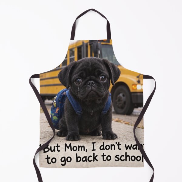 Item preview, Sad Back to School Pug Puppy Meme designed and sold by Trans4med.