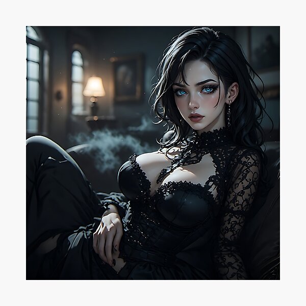 Item preview, Hot Woman Halloween Anime Goth Girl Waifu 423 designed and sold by Your New Fixation.
