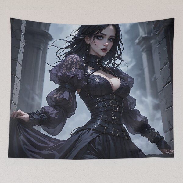 Item preview, Hot Woman Halloween Anime Goth Girl Waifu 425 designed and sold by Your New Fixation.
