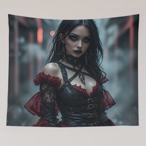 Item preview, Hot Woman Halloween Anime Goth Girl Waifu 427 designed and sold by Your New Fixation.