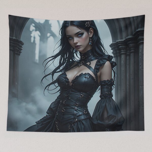 Item preview, Hot Woman Halloween Anime Goth Girl Waifu 431 designed and sold by Your New Fixation.