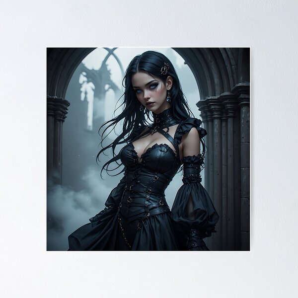 Item preview, Hot Woman Halloween Anime Goth Girl Waifu 431 designed and sold by Your New Fixation.