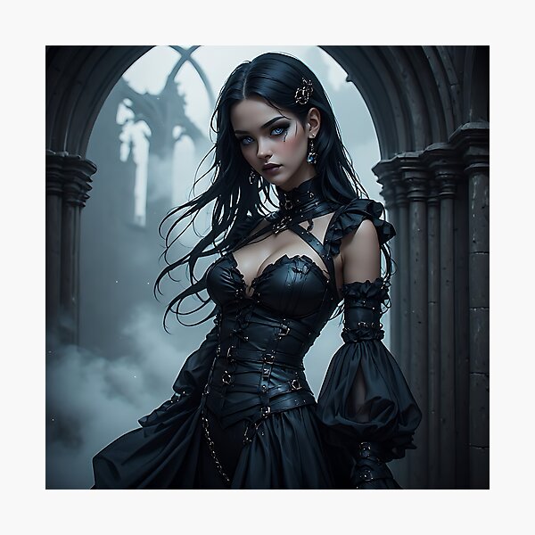 Item preview, Hot Woman Halloween Anime Goth Girl Waifu 431 designed and sold by Your New Fixation.