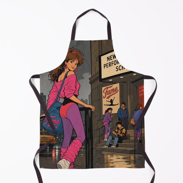 Item preview, 80s Dance School Girl New York City Retro Art designed and sold by RosieKingArt.