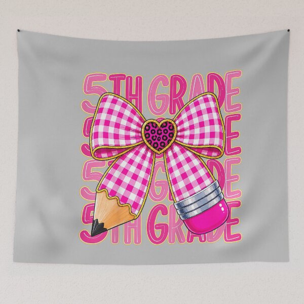 Item preview, 5th Grade Girl Bow Coquette Pink Back to School Classroom designed and sold by mjohnson9.