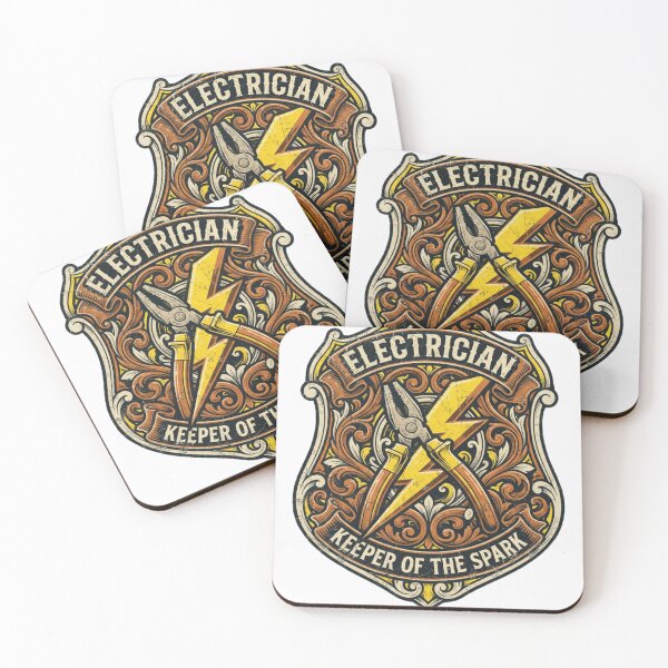 Item preview, Electrician Keeper of the Spark Retro Badge designed and sold by bangsy.