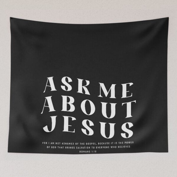 Item preview, Ask Me About Jesus Christian Bible Verse Men Women designed and sold by CriseldaBruning.