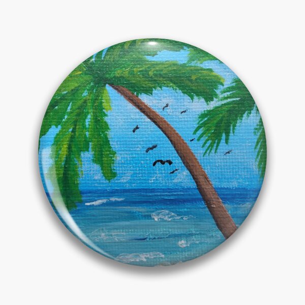 Item preview, Ocean View With Coconut Trees and Birds designed and sold by HAC Studio.