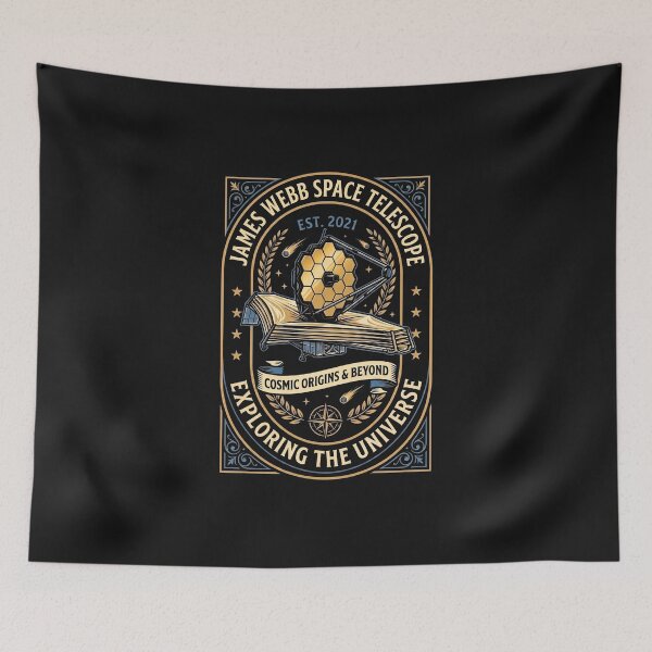 Item preview, James Webb Space Telescope JWST Vintage Emblem Astronomy Graphic designed and sold by KiwiRider.