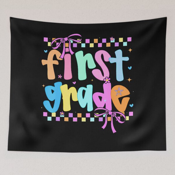 Item preview, Pastel Checker Bow Coquette First Grade Back To School designed and sold by JamesCrArt.