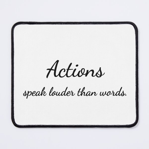 Item preview, Actions Speak Louder Than Words Motivational Tee designed and sold by low battery meme design.
