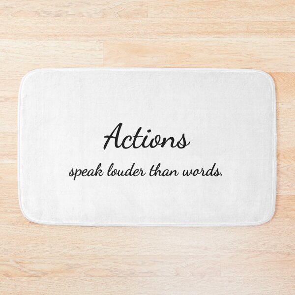 Item preview, Actions Speak Louder Than Words Motivational Tee designed and sold by low battery meme design.
