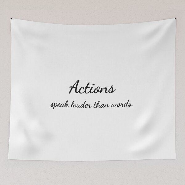 Item preview, Actions Speak Louder Than Words Motivational Tee designed and sold by low battery meme design.