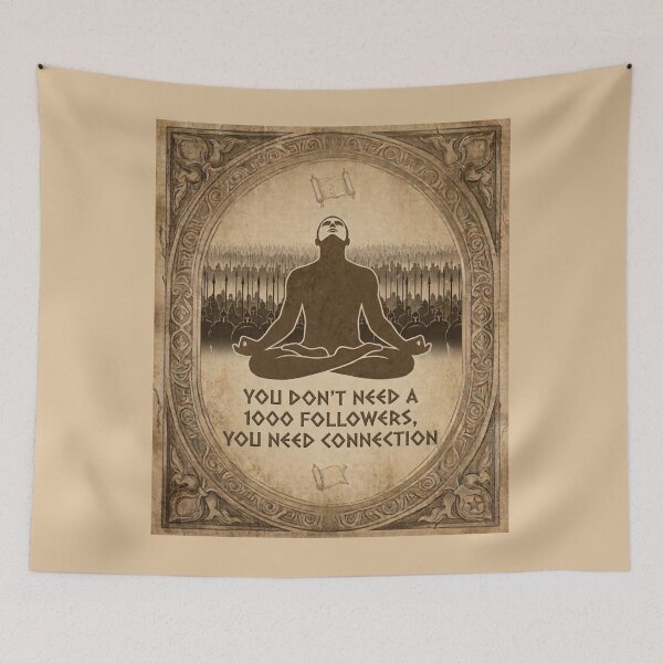 Item preview, You Need Connection Not Followers Meditation Art designed and sold by Flirt-Teez.