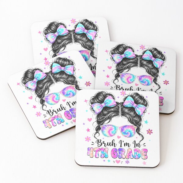 Item preview, Bruh I'M In 4Th Grade Messy Bun First Day Of School Girls designed and sold by JamesCrArt.