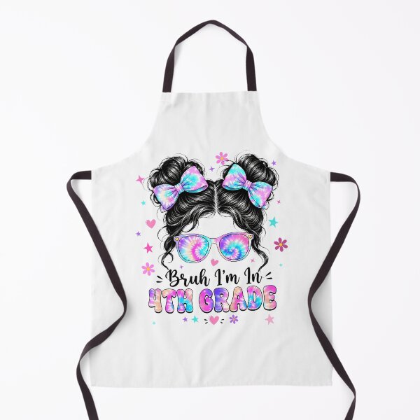 Item preview, Bruh I'M In 4Th Grade Messy Bun First Day Of School Girls designed and sold by JamesCrArt.
