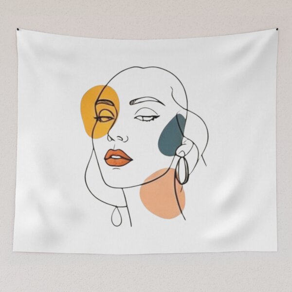 Item preview, Minimal Line Art Woman Face designed and sold by MyCalmDraw.