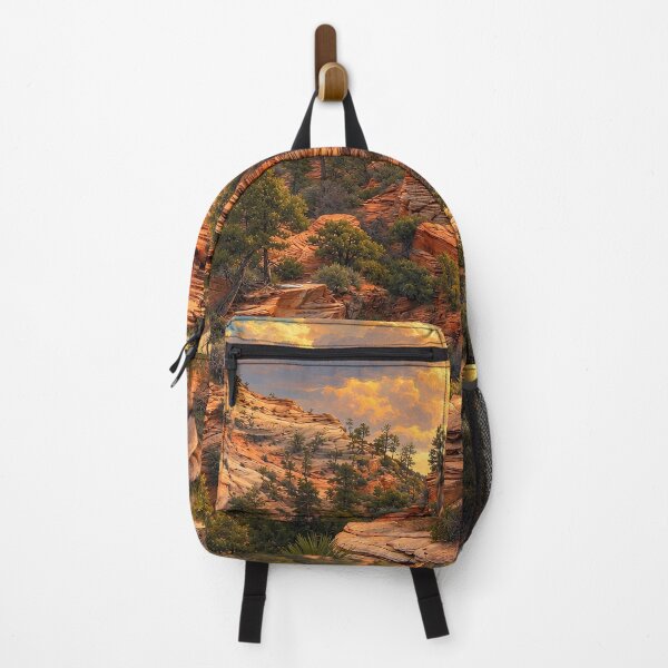 Item preview, Zion National Park Layered Sandstone — Painterly Winter Landscape designed and sold by kornkobart.