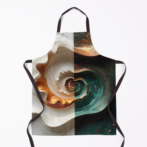 Item preview, Dual Nature Spiral Design in Copper and White designed and sold by Vicky Brago-Mitchell®.
