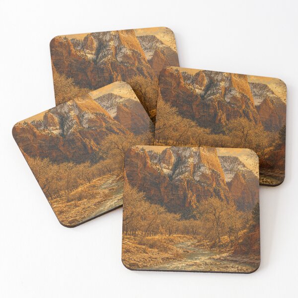 Item preview, Zion National Park Virgin River Canyon — Painterly Winter Landscape designed and sold by kornkobart.