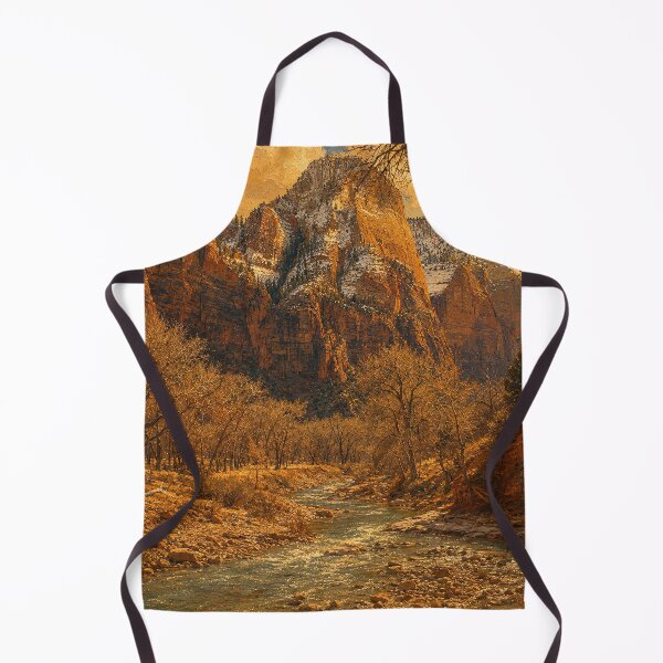 Item preview, Zion National Park Virgin River Canyon — Painterly Winter Landscape designed and sold by kornkobart.