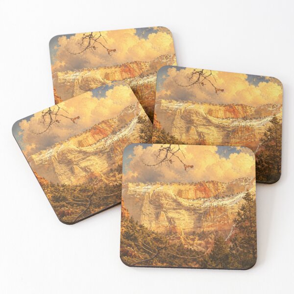 Item preview, Zion National Park Canyon — Golden Light, Painterly Landscape designed and sold by kornkobart.