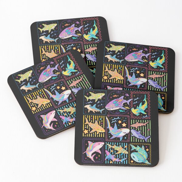 Item preview, Shark Tropical Ocean Stamp Sea Life Scuba Divers Biologists designed and sold by JamesCrArt.
