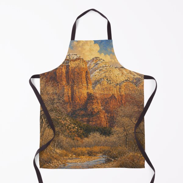 Item preview, The Watchman and Virgin River, Zion National Park — Painterly Winter Landscape designed and sold by kornkobart.