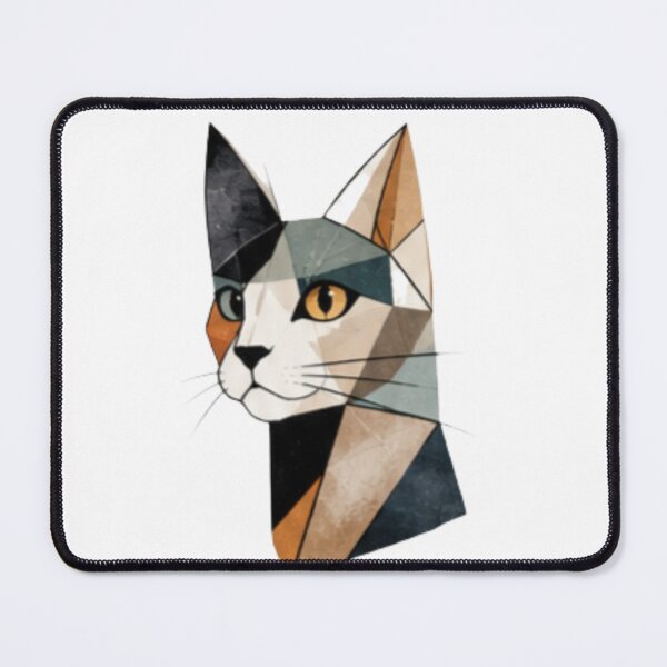 Item preview, Geometric Polygon Cat Portrait designed and sold by MyCalmDraw.