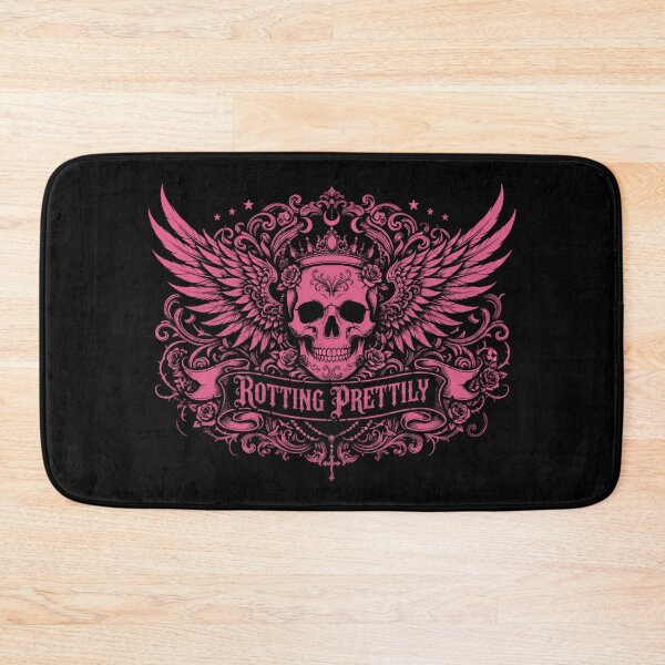 Item preview, Rotting Prettily — Pink Skull Crown Wings Gothic Art Print | Dark Feminine Punk Queen T-Shirt designed and sold by ArtofDari.