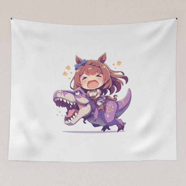 Item preview, Super Creek Uma Musume Chibi T Rex Purple Ride designed and sold by Dashsopaner.