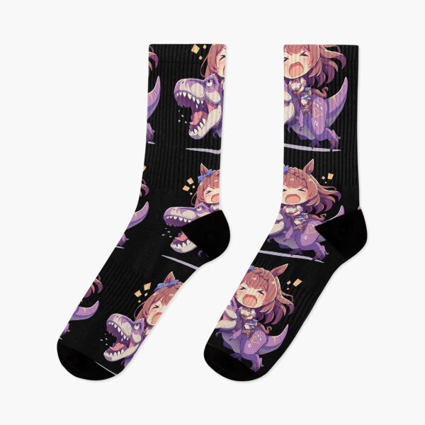 Item preview, Super Creek Uma Musume Chibi T Rex Purple Ride designed and sold by Dashsopaner.
