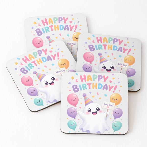 Item preview, Cute Happy Birthday Ghost designed and sold by naragon4289.