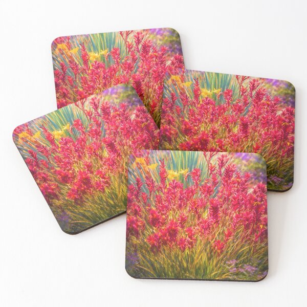Item preview, Red Kangaroo Paw Flower Huntington Library Spring Garden Painting designed and sold by kornkobart.