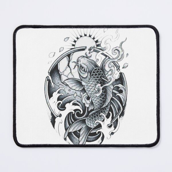 Item preview, Mystic Koi Fish Under Moon Japanese designed and sold by Mystic & Celestial Art.