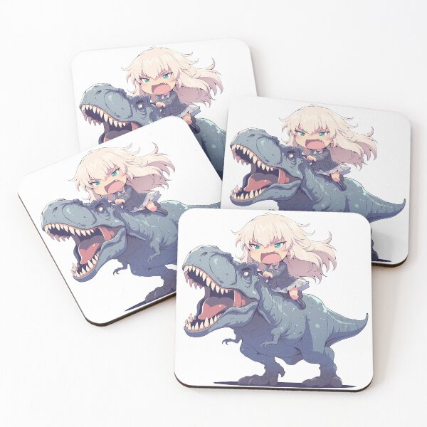 Item preview, Erika Itsumi Girls und Panzer Angry Chibi Dinosaur designed and sold by Dashsopaner.