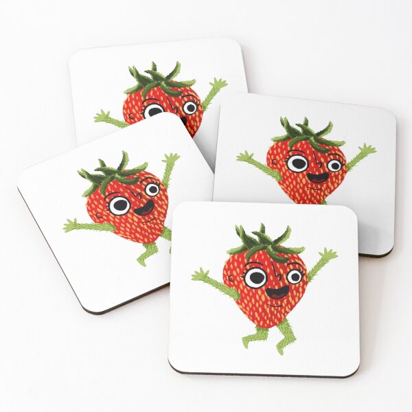 Item preview, Happy Strawberry Cute Kawaii Red Seeded Berry Graphic designed and sold by HausOfGrooves.