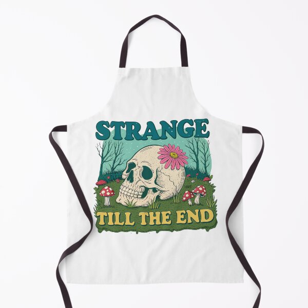 Item preview, Strange Till the End – Vintage Psychedelic Skull & Mushroom T-Shirt Design designed and sold by Truth Pixel.