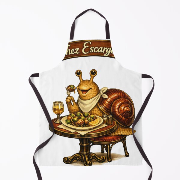Item preview, Chez Escargot Snail Dining – Whimsical French Gourmet Animal Illustration designed and sold by Shadowframe Studios.