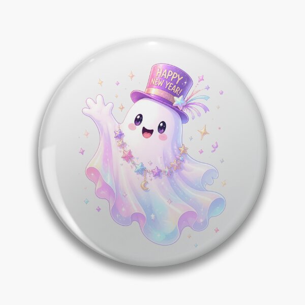 Item preview, Cute Happy New Year Ghost designed and sold by naragon4289.