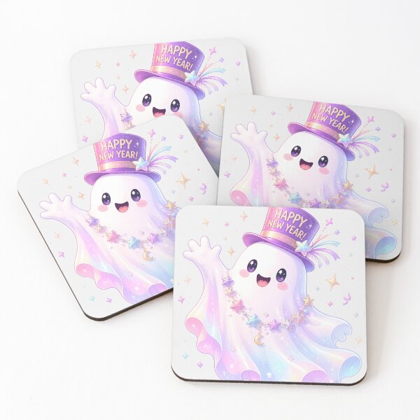 Item preview, Cute Happy New Year Ghost designed and sold by naragon4289.