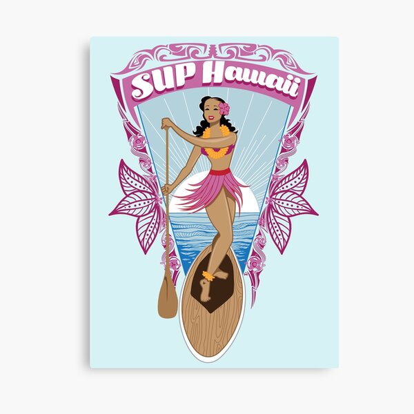 SUP Hawaii Color Canvas Print