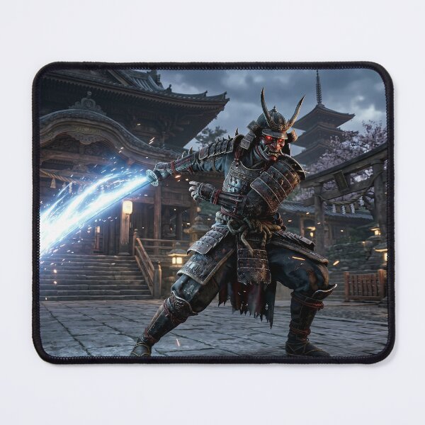 Item preview, Japanese Samurai Warrior Katana Slash Temple designed and sold by GalleryBrisArt.