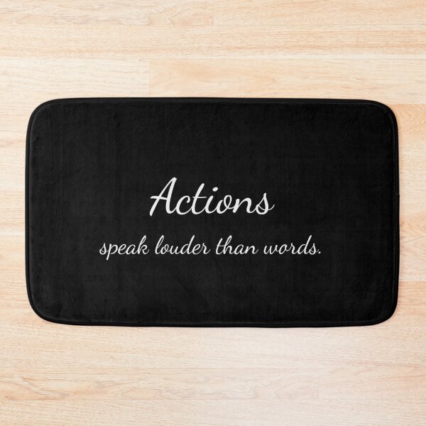 Item preview, Actions Speak Louder Than Words Motivational Tee designed and sold by low battery meme design.